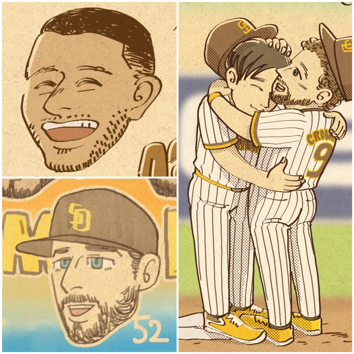 cotuo_san's tweet image. Padres W  I  N !!!!!!!!!!!!! #PadresWin  #BringTheGold
Kimグランドスラムおめでと〜〜〜！！！！👑🥹💛🤎✨🙌 めちゃくちゃ良い場面で打ってくれたし！！
Wacha様も頑張りましたしManny兄貴も貴重な追加点ありがとう🥺🙏🤎💛(Hader温存できた！)