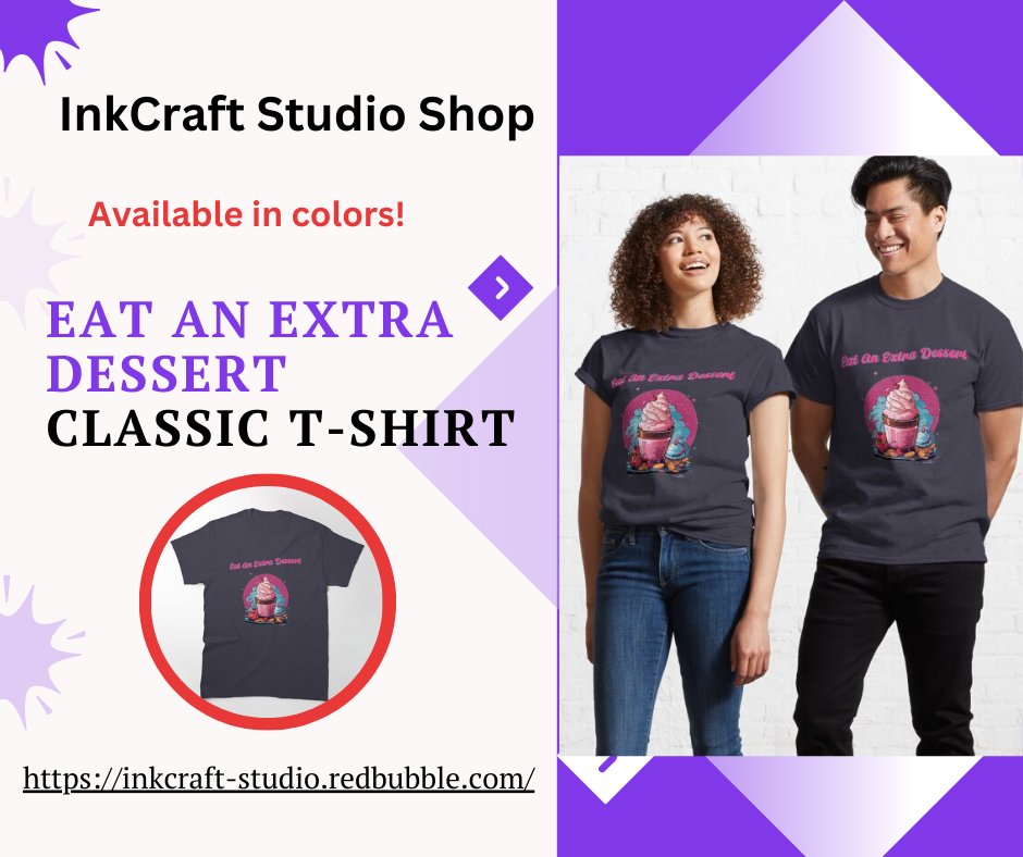 Brahmie_'s tweet photo. @redbubble Defy the ordinary and embrace life's little pleasures, remind yourself to savor by wearing "Eat an extra dessert".
#clothing # shirt #wears # fashion #redbubble https://t.co/mMerolCFex