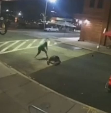belt2shit's tweet photo. Man beat outside bar with a bat 🏏 https://t.co/1p94IEiH4X
