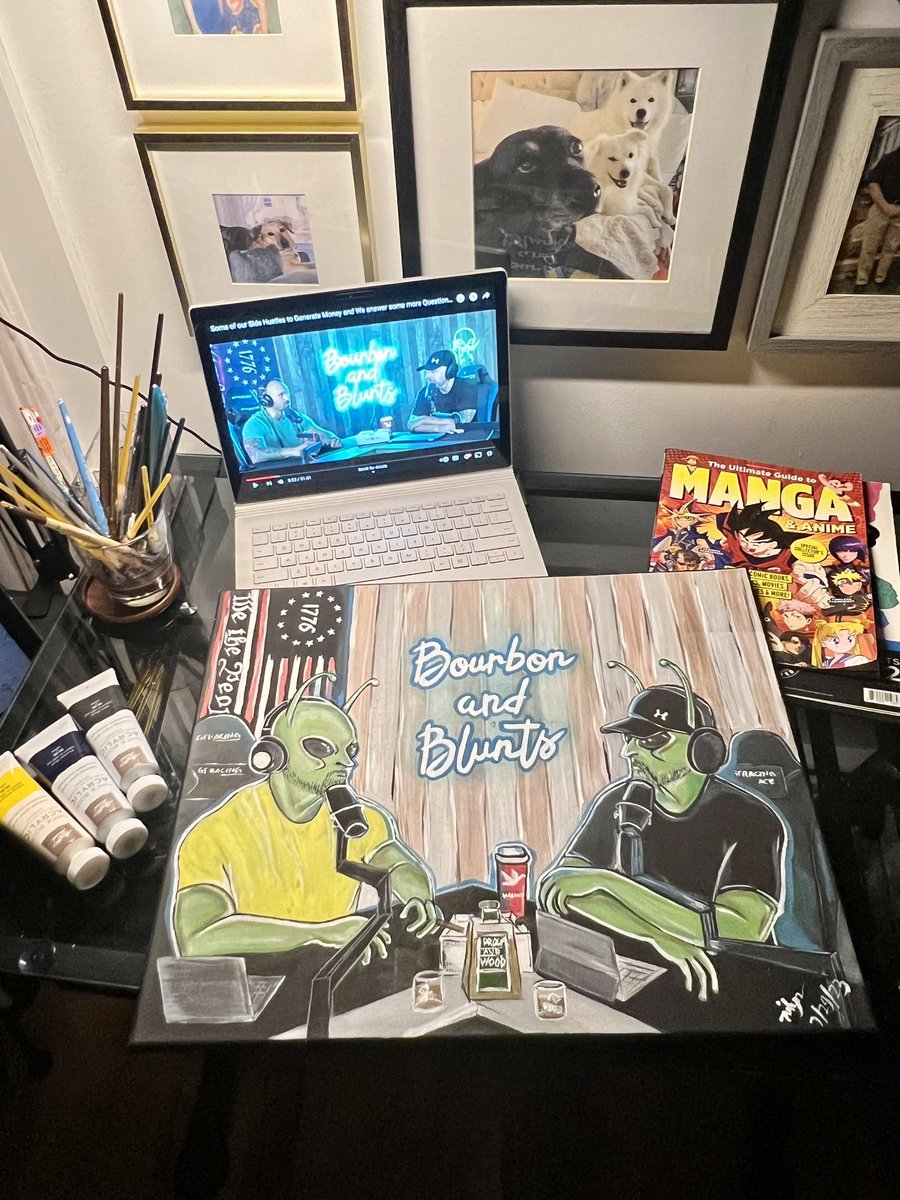 Ailynmico's tweet photo. Creating/painting something original and special for a Great up and coming podcast discussing life in general!๐ฅ๐ฌ๐ง๐ฅฐ๐ฝ๐ธ @bourbonblunts @digital_slang #artwork #painting #podcast #Aliens #alienisreal #alien #manga #art #spotify #bourbonandblunts #digitalslang #youtubechannel https://t.co/rqtNkyQgfA