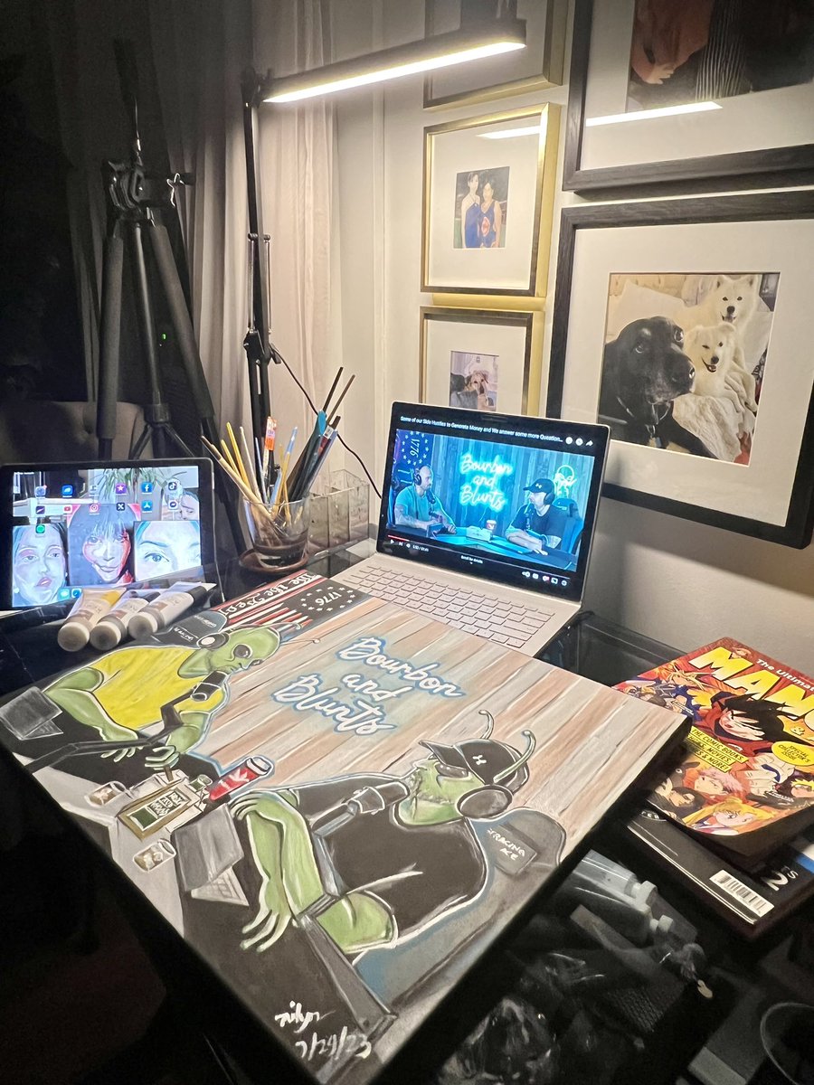 Ailynmico's tweet photo. Creating/painting something original and special for a Great up and coming podcast discussing life in general!๐ฅ๐ฌ๐ง๐ฅฐ๐ฝ๐ธ @bourbonblunts @digital_slang #artwork #painting #podcast #Aliens #alienisreal #alien #manga #art #spotify #bourbonandblunts #digitalslang #youtubechannel https://t.co/rqtNkyQgfA