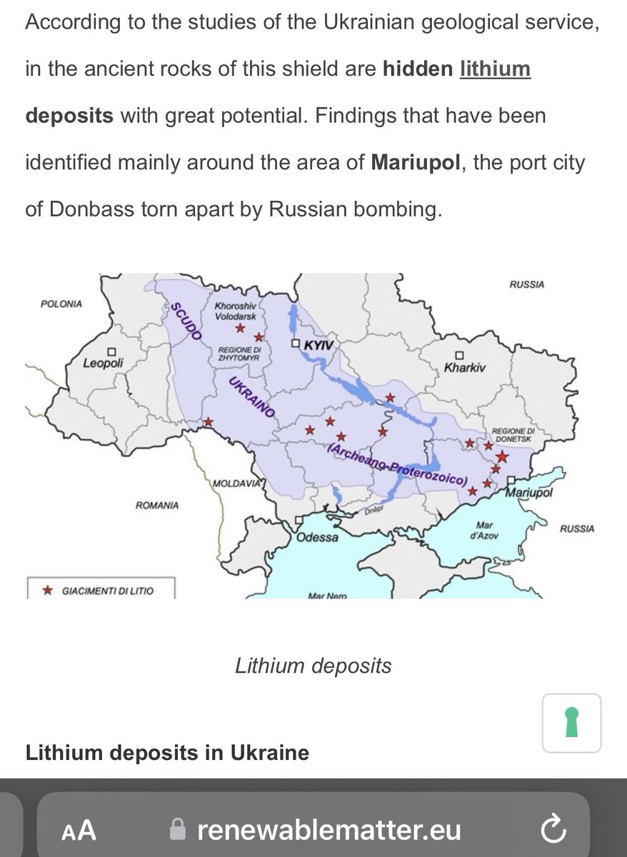 riikka_kevo's tweet photo. Here are the biggest #Lithium fields in #Ukraine🇺🇦, the ones known publicly as in 2023.
•The biggest reserves are on war-zones, on #RussianOccupied🇷🇺 areas, North from #Mariupol🇺🇦
•The reserves are estimated to be the biggest inside Europe
4/
https://t.co/0Dqr3FdSt2 https://t.co/P5DAJAbZk8