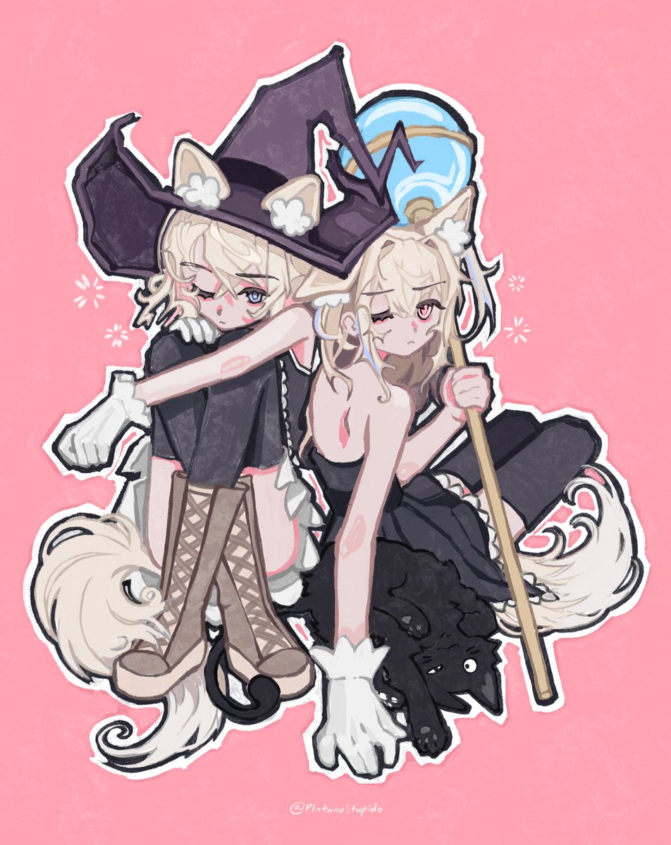 platanostupido's tweet image. The puppies got dressed up to solve the mystery of who they are!
#FWMCpix #LittleWitchNobeta