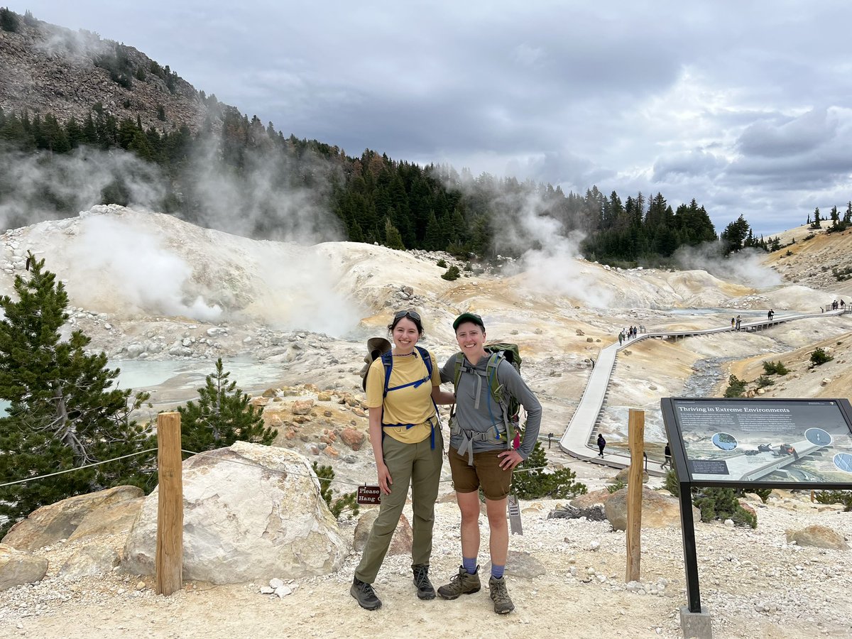 hbrapp's tweet photo. Thanks @am_oliverio, @XtremeVirusProf, Gordon Wolfe, &amp; crew for bringing me out to sample Lassen Volcanic National Park for extremophilic protists! First time camping &amp; first geothermal feature sighting (&amp; smelling) ✅ https://t.co/qilWivDQLY