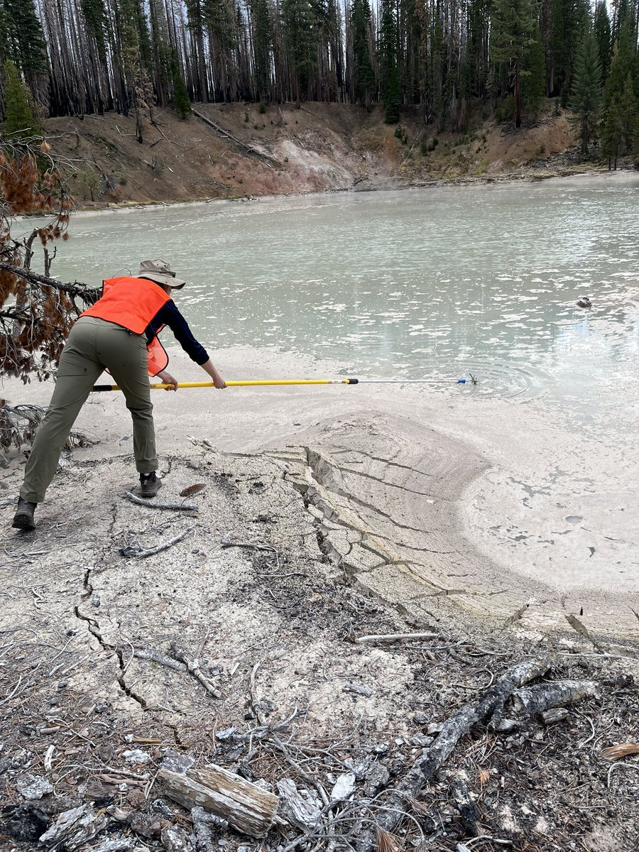 hbrapp's tweet photo. Thanks @am_oliverio, @XtremeVirusProf, Gordon Wolfe, &amp; crew for bringing me out to sample Lassen Volcanic National Park for extremophilic protists! First time camping &amp; first geothermal feature sighting (&amp; smelling) ✅ https://t.co/qilWivDQLY