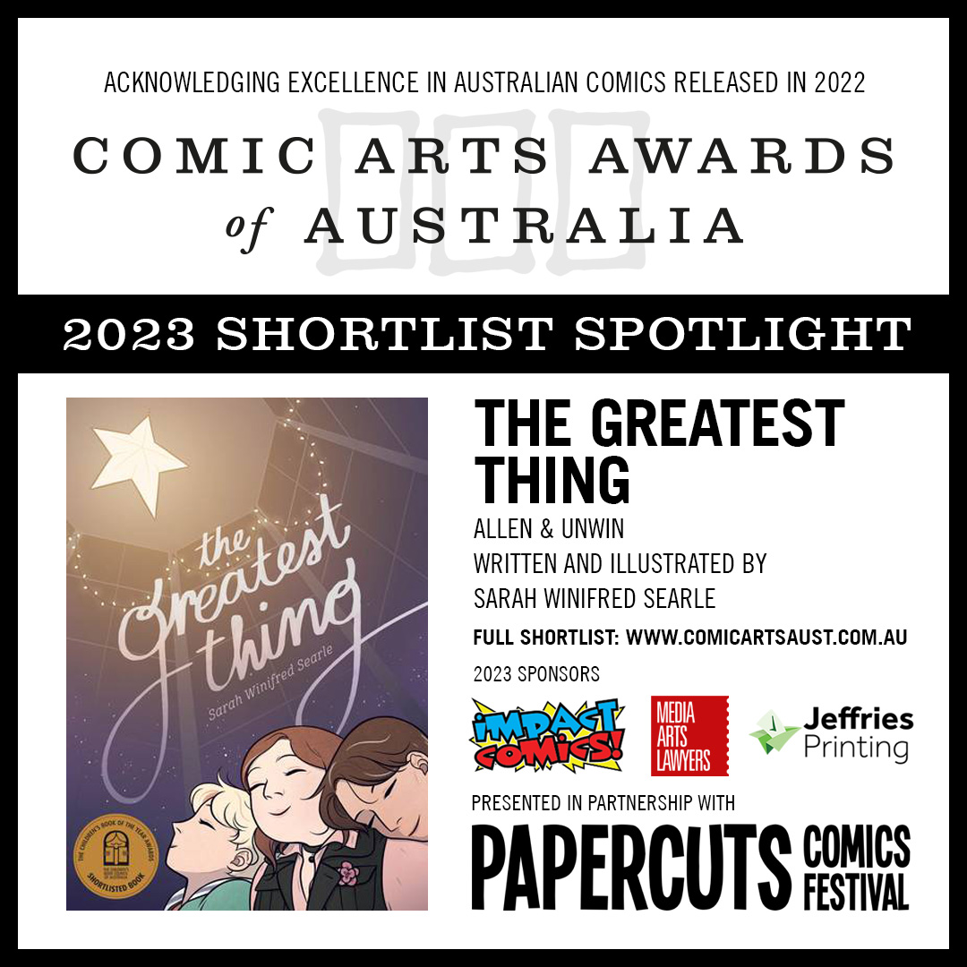 The Greatest Thing (Allen &amp; Unwin)
Written and illustrated by Sarah Winifred Searle

allenandunwin.com/browse/book/Sa…

#caaa2023 #Shortlisted