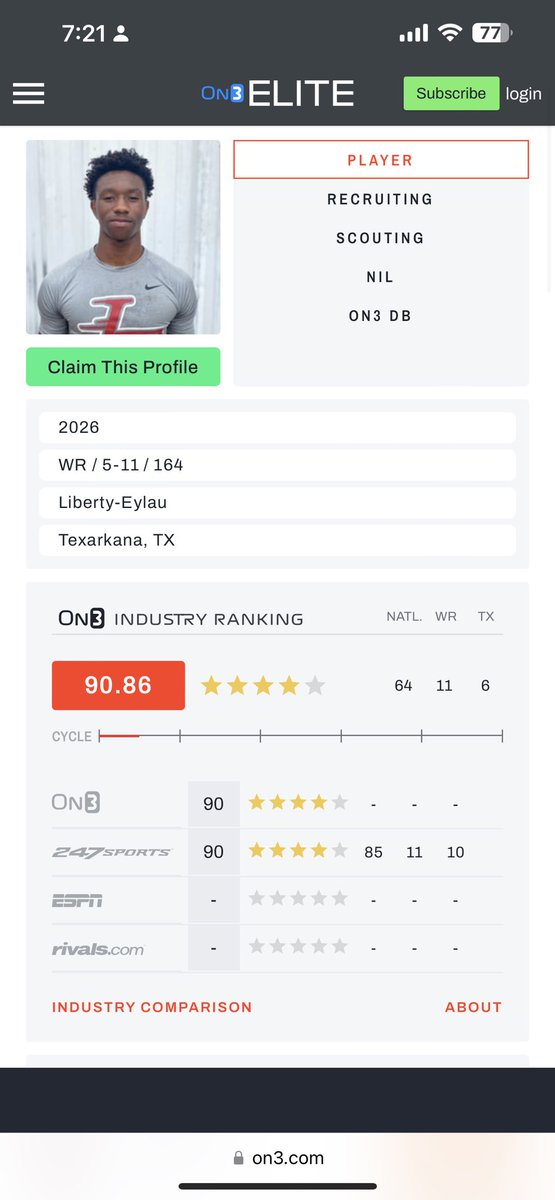 prevo_pre's tweet photo. Blessed to be 4 star on on3 https://t.co/kCrCtwgx7l