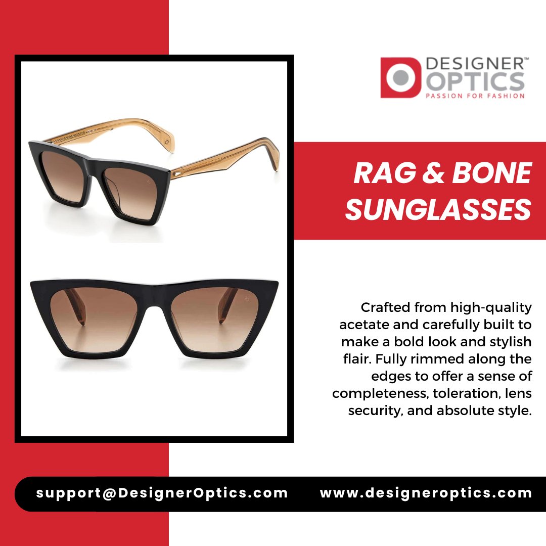 DesignerOptics1's tweet photo. Elevate your style with the Rag &amp; Bone sunglasses!😎

These cat-eye frames offer a subtly cunning look. Crafted from high-quality acetate, they exude boldness and stylish flair.

𝗟𝗲𝗮𝗿𝗻 𝗺𝗼𝗿𝗲 𝗮𝘁 - https://t.co/GdjvN9vSnp

#Designeroptics #Passionforfashion #fashionshop https://t.co/3hXvXc6b4v