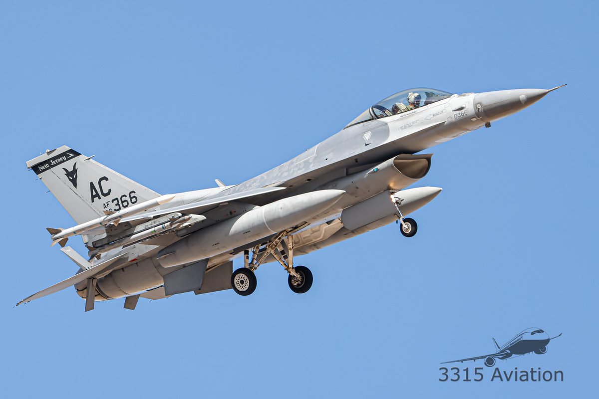 3315Aviation's tweet image. The 177th FS from Atlantic City recovering during Red Flag 23-2. #planegeek