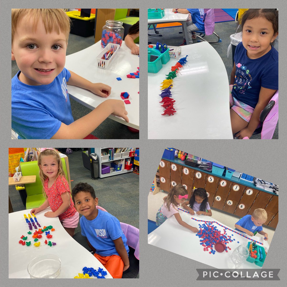 MrsOrozcoS's tweet photo. Estuvimos explorando los materiales de matemáticas en Kínder 🤩 / Exploring our Math manipulatives our first week ⭐️ #KinderEsMaravilloso #MathWizards #matemáticas #WilsonWay #KinderDual https://t.co/oOz18hbRC7