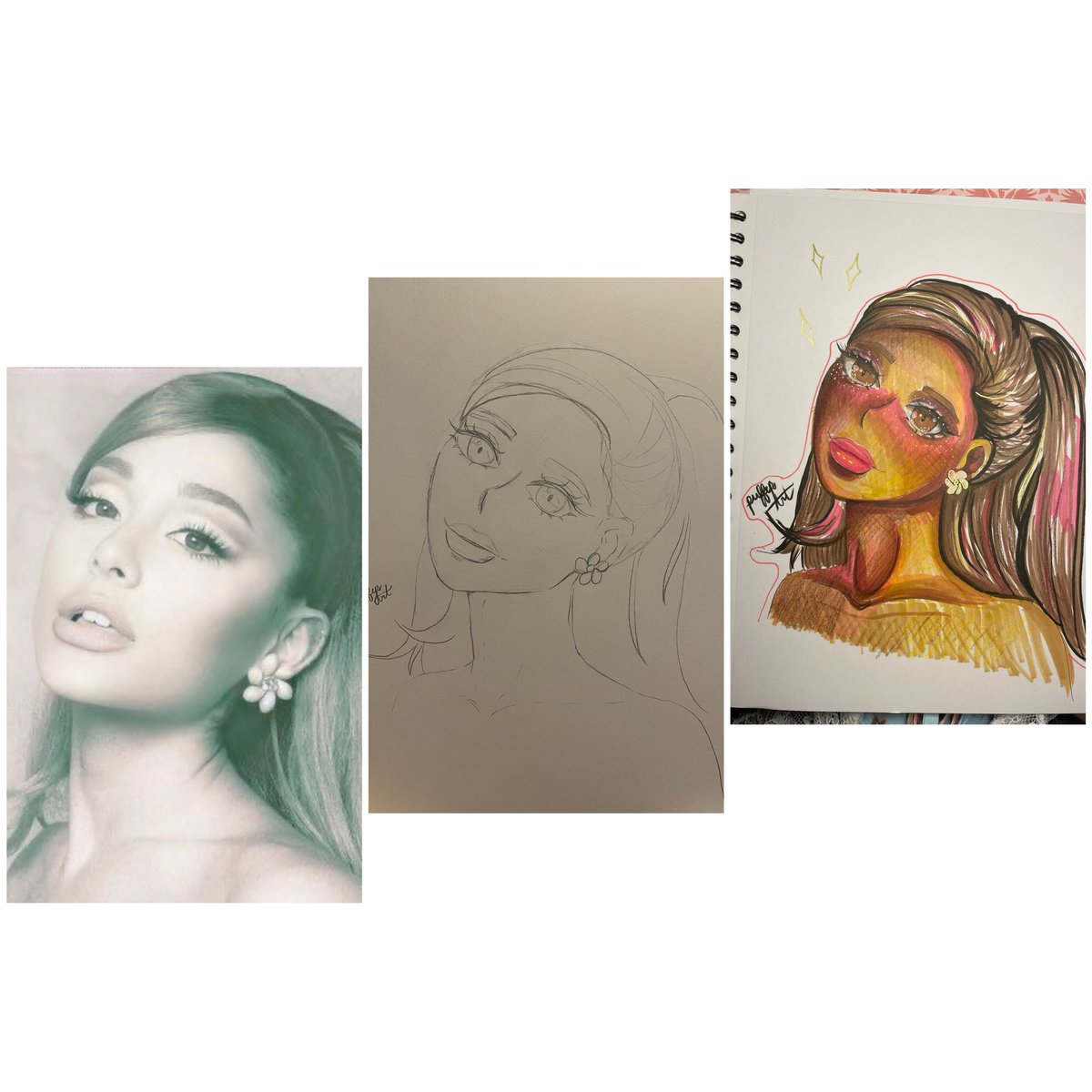 puffys_art's tweet photo. Here’s the first page in my new sketchbook. 
︶꒦꒷♡꒷꒦︶
♡
🤍
♡
LF ARTMOOTS ・₊˚๑ ꒱
♡﹒#art #artist #moots #artmoots #arianagrande #wip #sketch https://t.co/RQ1MwGn1mh