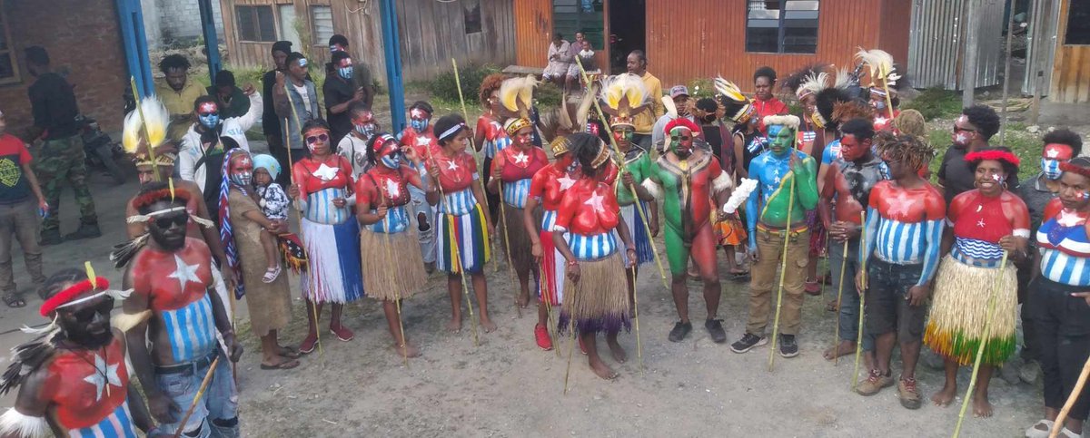 BazokaLogo's tweet photo. #BreakingNews #Wamena | This morning, at 08:00 in Wamena City, masses of West Papuan people from all over the La-Pago region in the Mountains are preparing to take to the streets peacefully in support of West Papua's full membership (ULMWP) in the @MsgSecretariat (22/08/  2023). https://t.co/gWmeNPE9wt