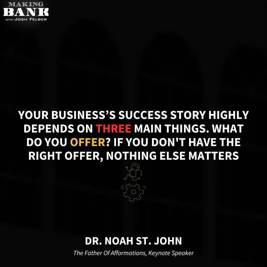 felberjosh's tweet photo. Offers, Funnels & Traffic!
🔥🔥🔥The Growth Mindset: Shaping Your Business For Success #MakingBank #S8E5
@noahstjohn @brettberishceo @bmoesta @cameron_herold_cooalliance @rudymawerlife @kylemcdowellinc @thepitchwhisperer
Listen Now - https://t.co/Ob9eGS5Mfg
#MakingBank https://t.co/B5uvwrhBPV