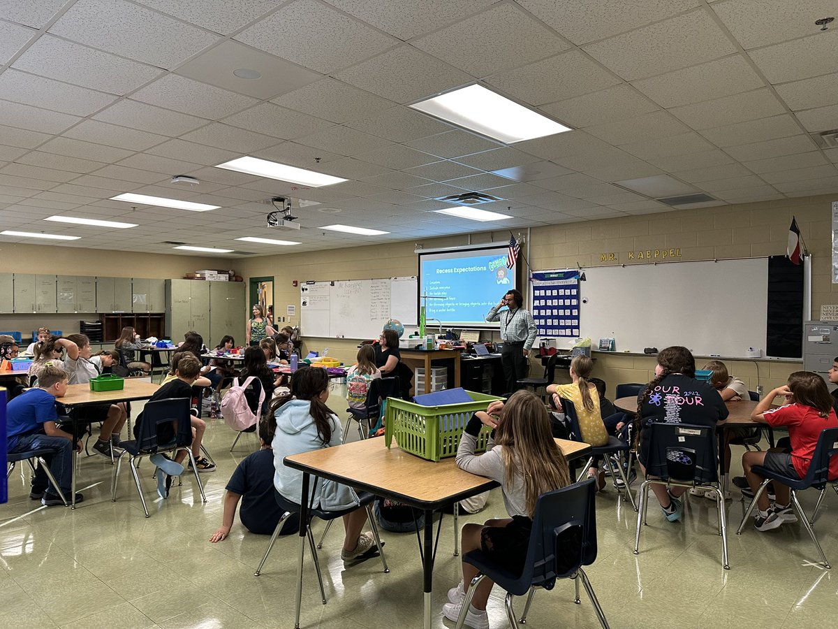 Lots of setting the stage with expectations and procedures. The adventure STARTZ here and these kinder and 5th graders are on the right track.