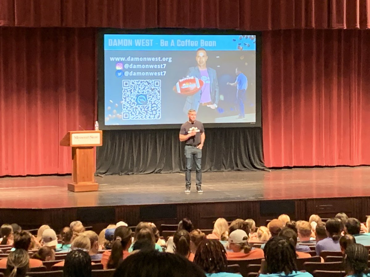 CoachJonLeamy's tweet photo. Thank you @damonwest7 for visiting and sharing your story with our @MissouriStBears student-athletes! #MrJackson #BeACoffeeBean https://t.co/EbRWtJuhdR