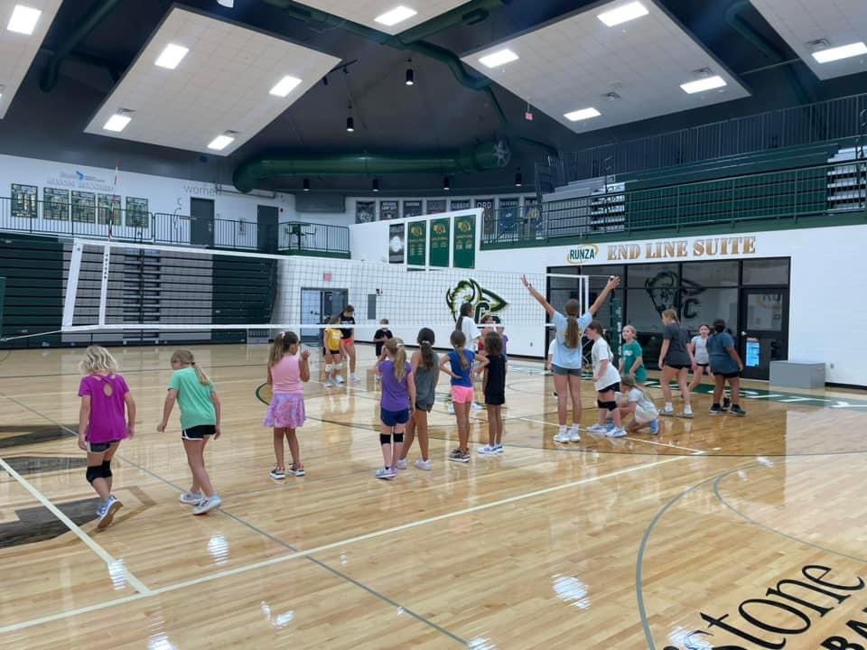 bisonvolleyball's tweet photo. First night of youth camp…We have 60+ campers in grades 3-6! We also have 32 players out for MS volleyball, in addition to the 28 who make up our HS team! That’s 120 females that are interested in learning and growing the game of volleyball in Central City! #thefuturestartsnow https://t.co/vc0p2KPr76