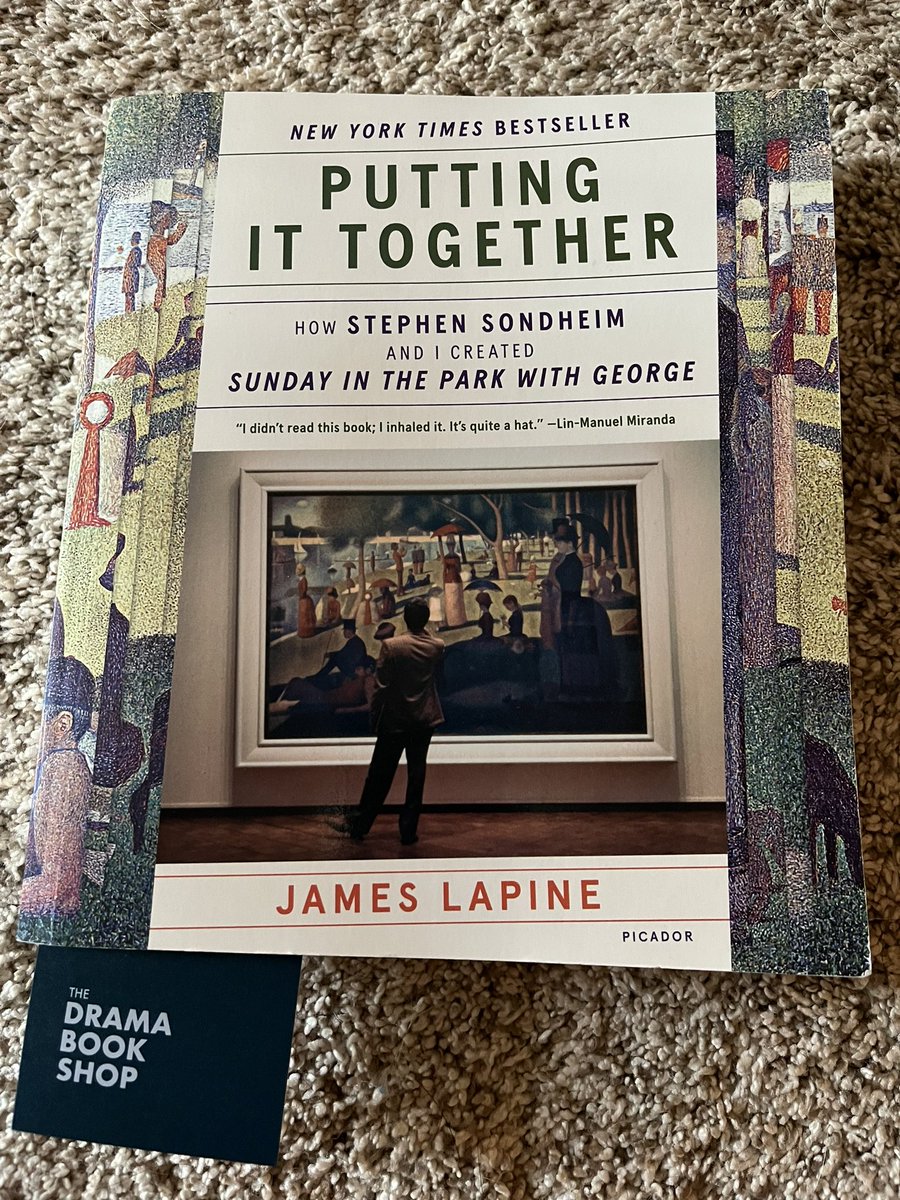 MusicRewindPod's tweet photo. My amazing theater-kid son came back from rehearsals in NYC with a gift for his old man.
“Putting It Together “ by James LaPine, from the Drama Book Shop Too!
#puttingittogether #sundayintheparkwithgeorge #jameslapine #stephensondheim #broadway https://t.co/9kP4NEwLFO