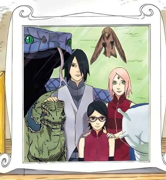uchiha family with their pets ❤️