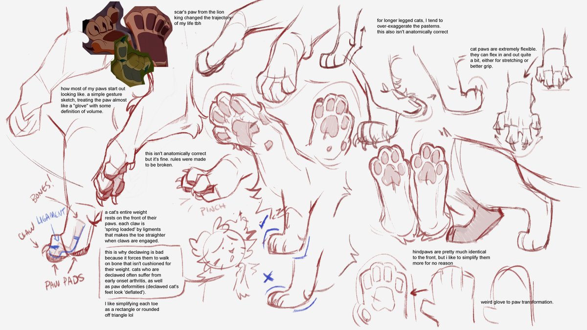a brief explanation how I draw paws, I guess!