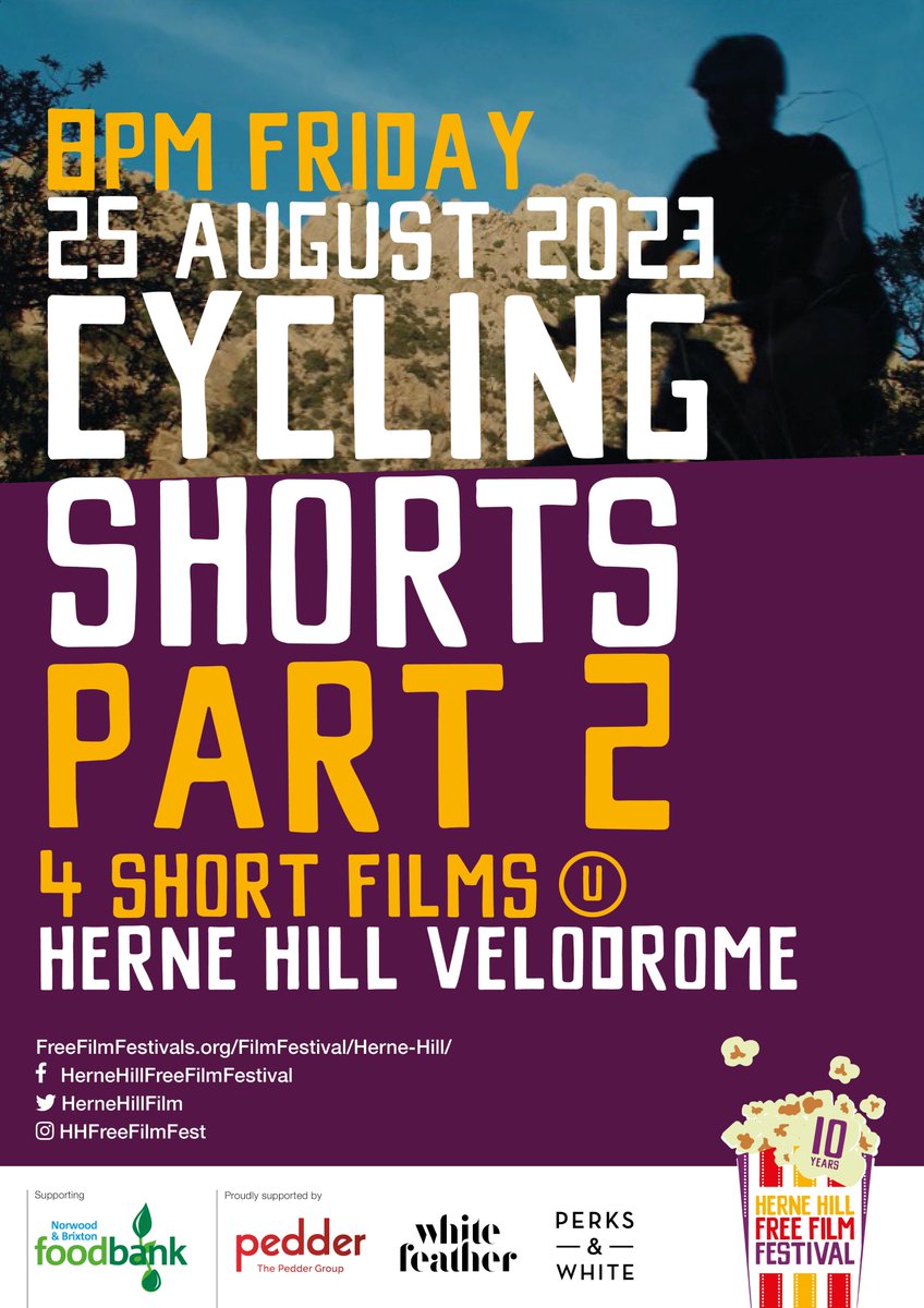FRI 25 AUG 23  *** EXTRA SCREENING *** Join us for ‘Cycling Shorts Part 2’ in the container area <a href="/HerneHillVel/">Herne Hill Velodrome</a> for another packed out night screening 4 short films about cycling,  including Velodrome star Boru's MIND MAP PT.2. More info: shorturl.at/sDLX7