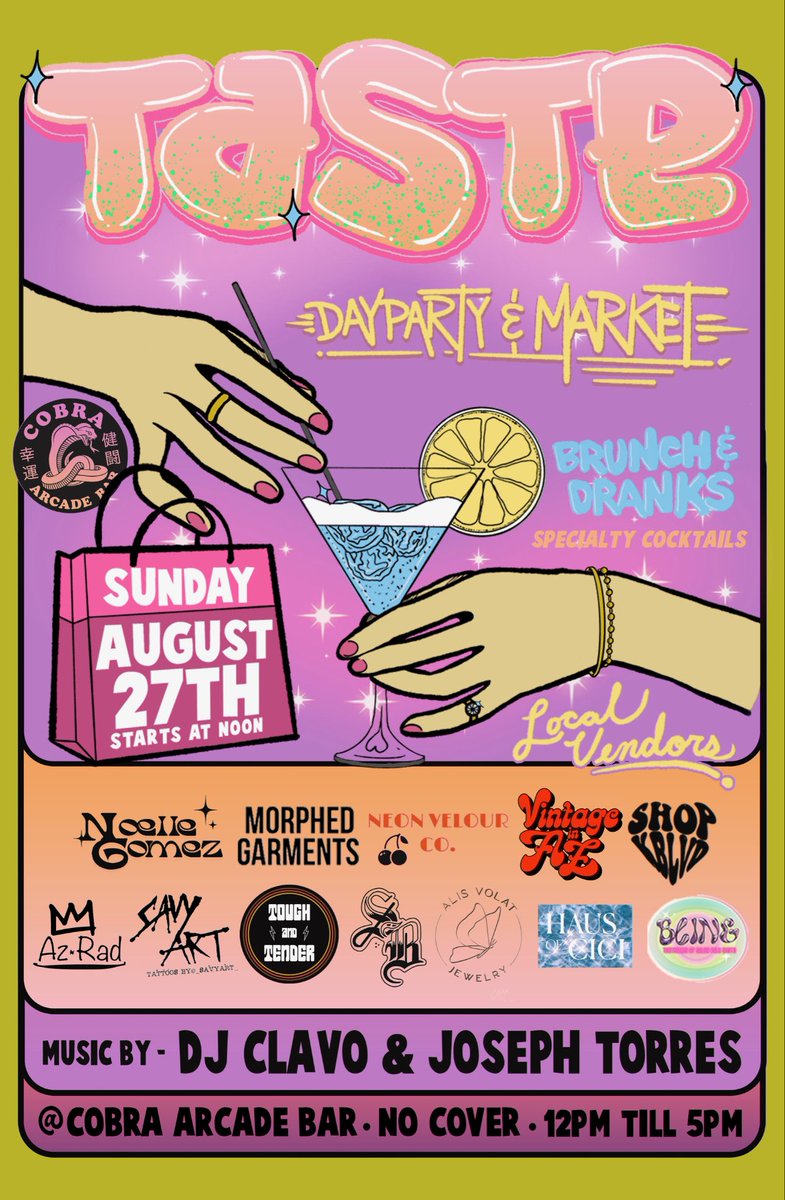 THIS SUNDAY IS TASTE!! 
Pull up early! Support local!