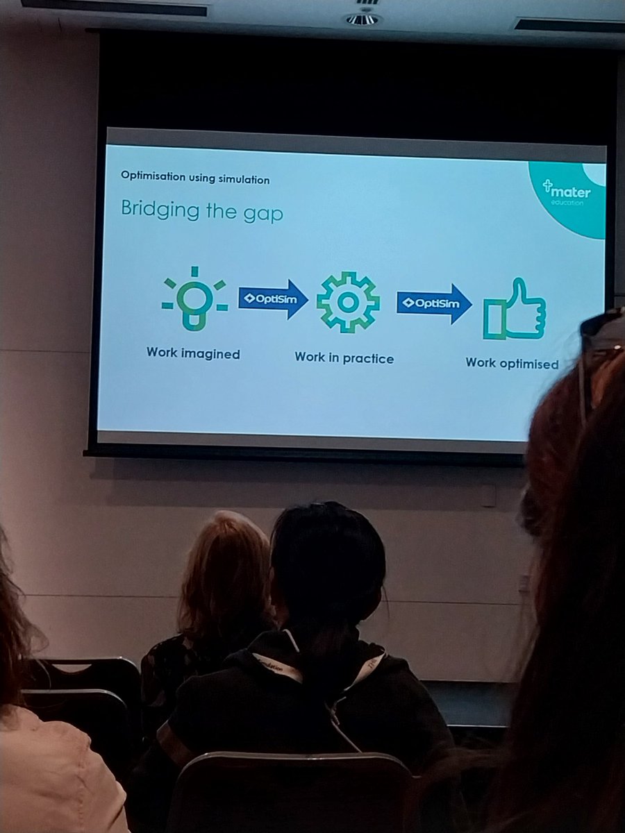 EngagingToLearn's tweet photo. #simcongress23 Bridging the gap. Imagined, in practice, optimised. #SimTeams https://t.co/1Gy73GKsQY