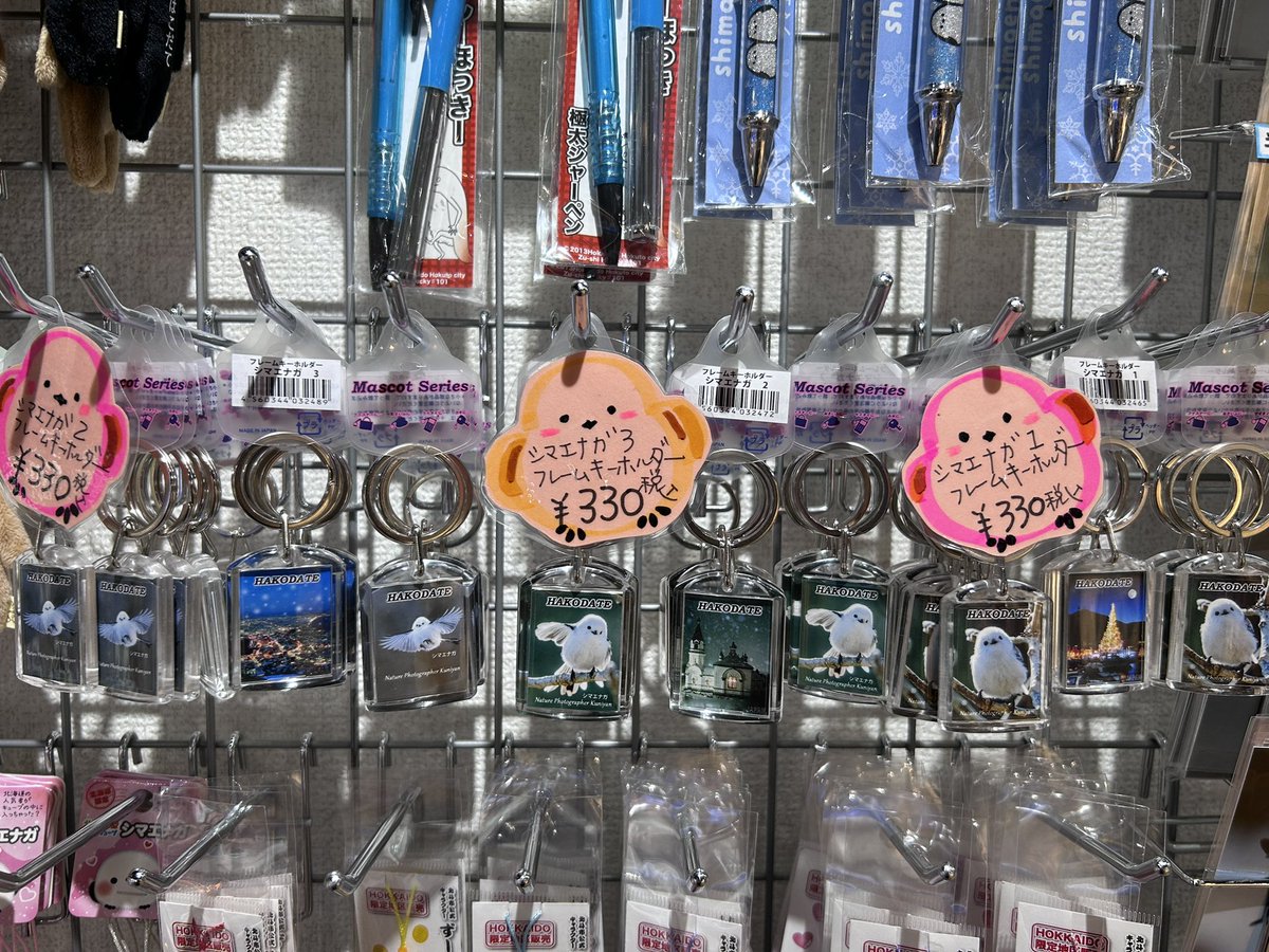 大人気のシマエナガグッズが
どんどん入荷してます🙆‍♀️✨

お土産にピッタリなマグネットから
エコバックとしても使えるトートバッグ☺️色違いが入ってきました✨

小さい可愛いキーホルダーの裏には
クリスマスファンタジーや函館の写真が✨これは函館でしか買えないですね🙂

 #赤レンガ倉庫 
#函館