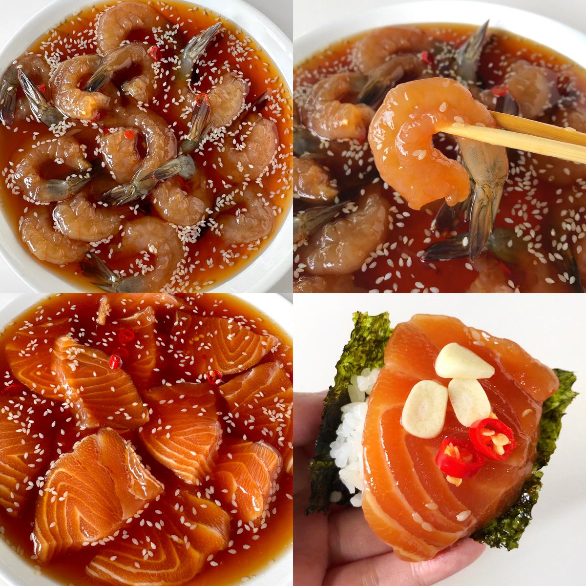 เซตกุ้งดอง+แซลม่อนดองของ koreadong โคตรอร่อยอะมึง แซลม่อนชิ้นใหญ่หนาเว่อ ไม่คิดว่าจะได้เยอะอะ กุ้งจุกๆ กินกับข้าวญี่ปุ่นห่อด้วยสาหร่าย โคตรฟินน อร่อยแบบมีความสุขชิปหาย ซื้อคู่กันคุ้มมาก ได้ราคาโคตรดี คนรักปลาส้มต้องถูกใจสิ่งนี้อะ