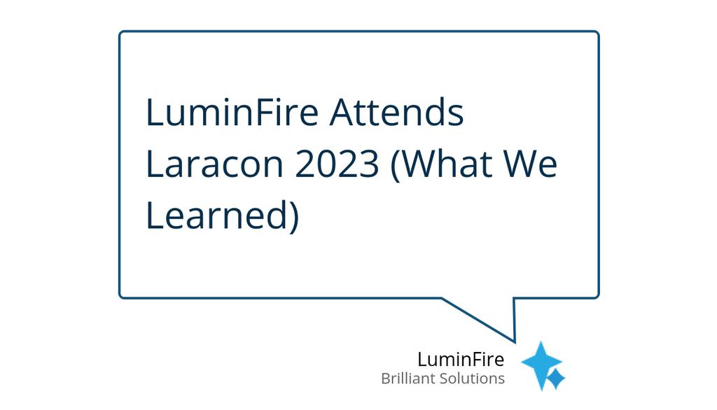 timcimbura's tweet image. Laravel is a powerful and popular open-source PHP framework used to build web applications.
Read the full article: LuminFire Attends Laracon 2023 (What We Learned)
▸ luminfire.com/2023/08/07/lum…
#LaraconUS2023 #WebApplicationFramework #BuildWebApplications #LaraconConference