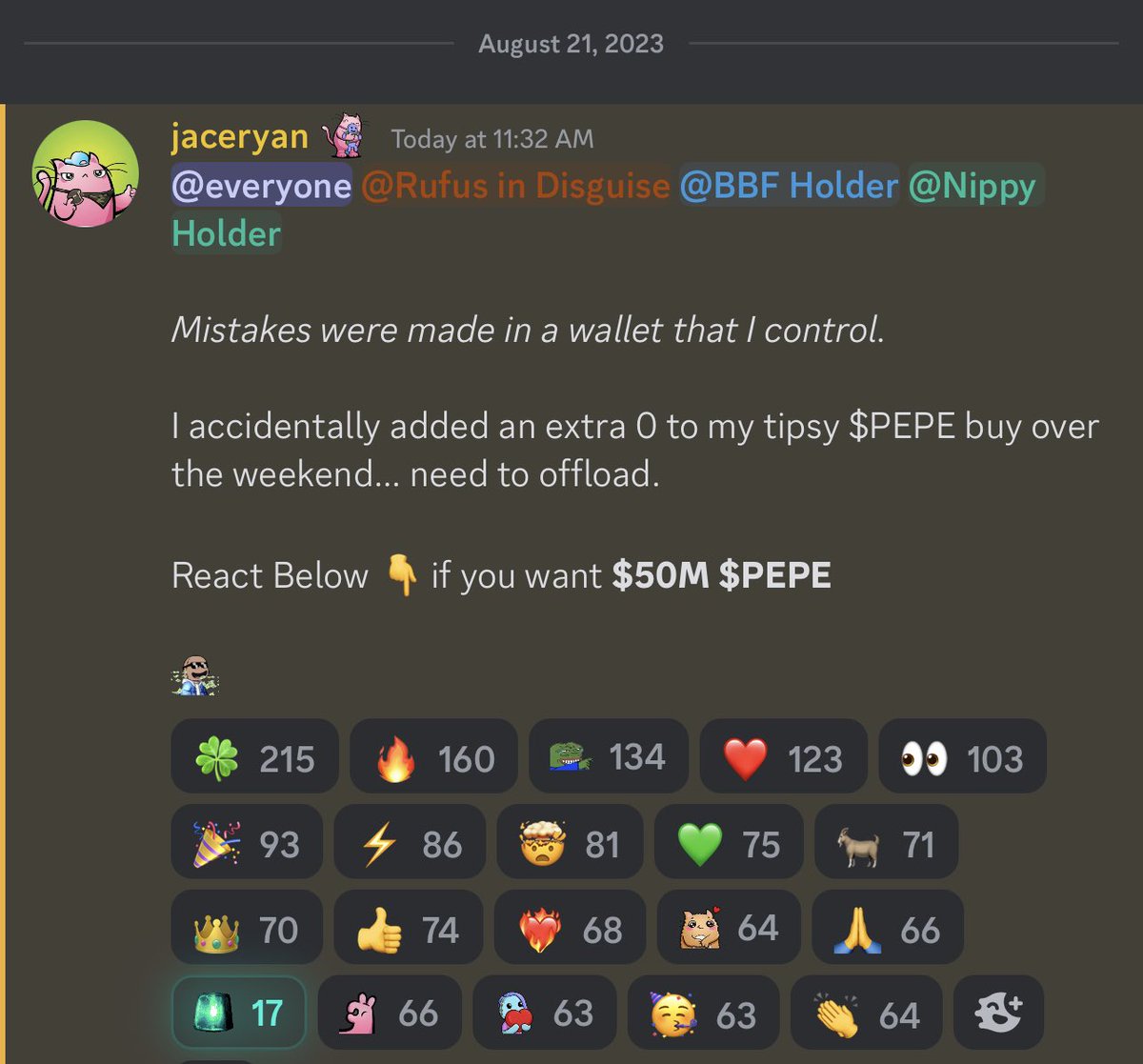 I’ve said it 1000 times but…

“Active is what active does”