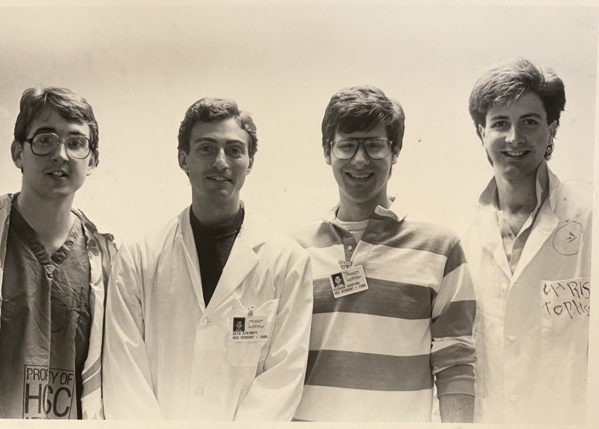 Cornell Gross Anatomy TA sent me photo of her four medical students from 1986. Thank you Dr Ann Rogers for inspiring a surgeon.