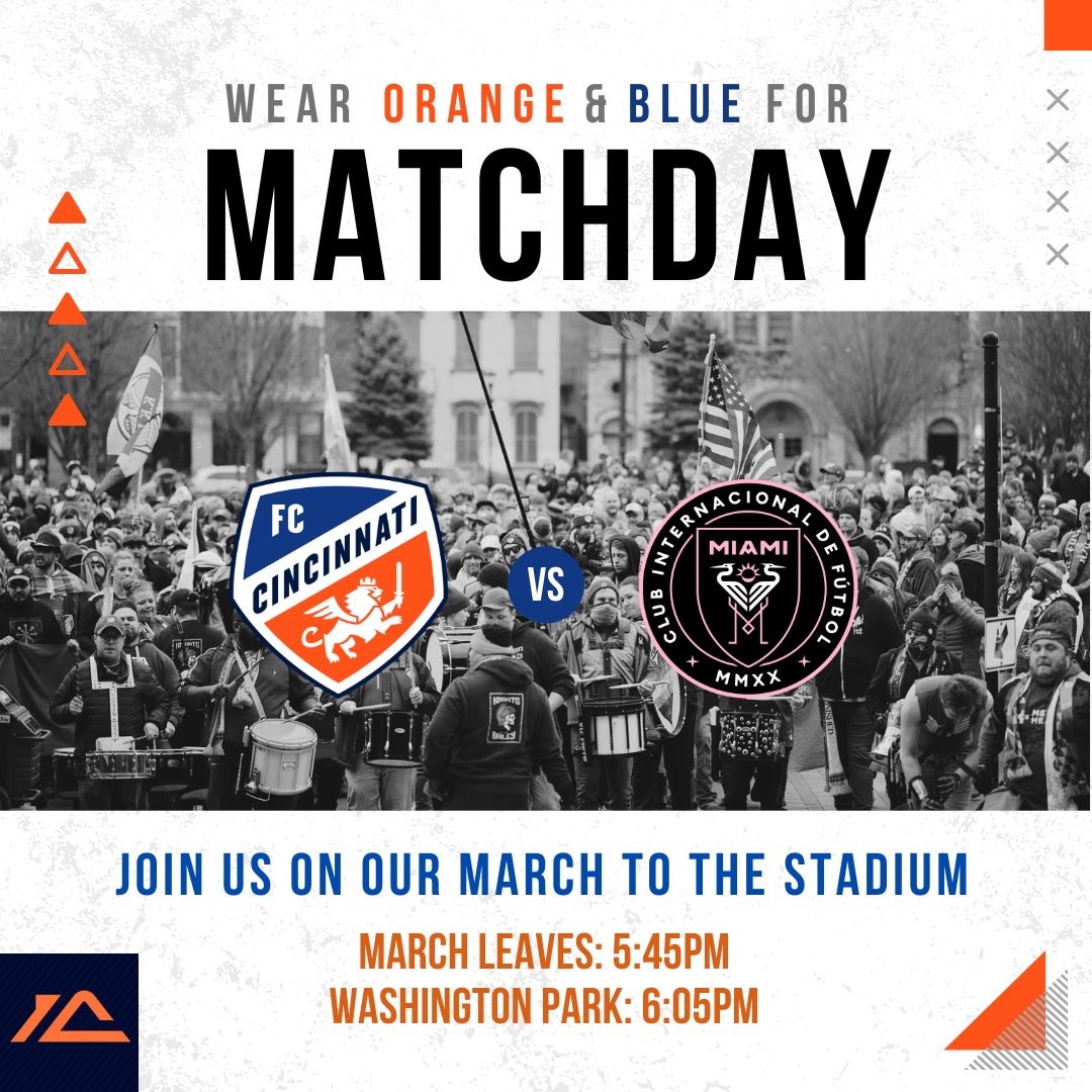 ThePrideCincy's tweet photo. Folks…here’s your plans for the big match on Wednesday night. March starts at 5:45pm. We’ll be at @northernrow as always. 

🗣️BE EARLY
🗣️BE LOUD
🗣️WEAR ORANGE AND BLUE https://t.co/YjMTnUKf14