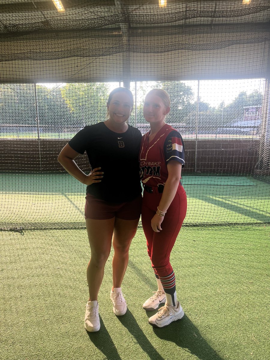Thank you <a href="/MegPlesko9/">Megan Pleskovic</a>, Coach Jess, and Coach Smiley for an amazing camp today! Can’t wait to keep working on some of the drills. Looking forward to coming back soon! <a href="/Bh2osoftball/">Bridgewater Softball</a> <a href="/swstorm_navy/">south wake storm navy</a>