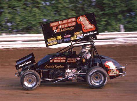 JShreyer's tweet photo. Sammy Swindell’s 1990’s TMC World of Outlaw Sprint Car on the Eldora Speedway. Best looking car on my favorite track https://t.co/feLAnOw28v