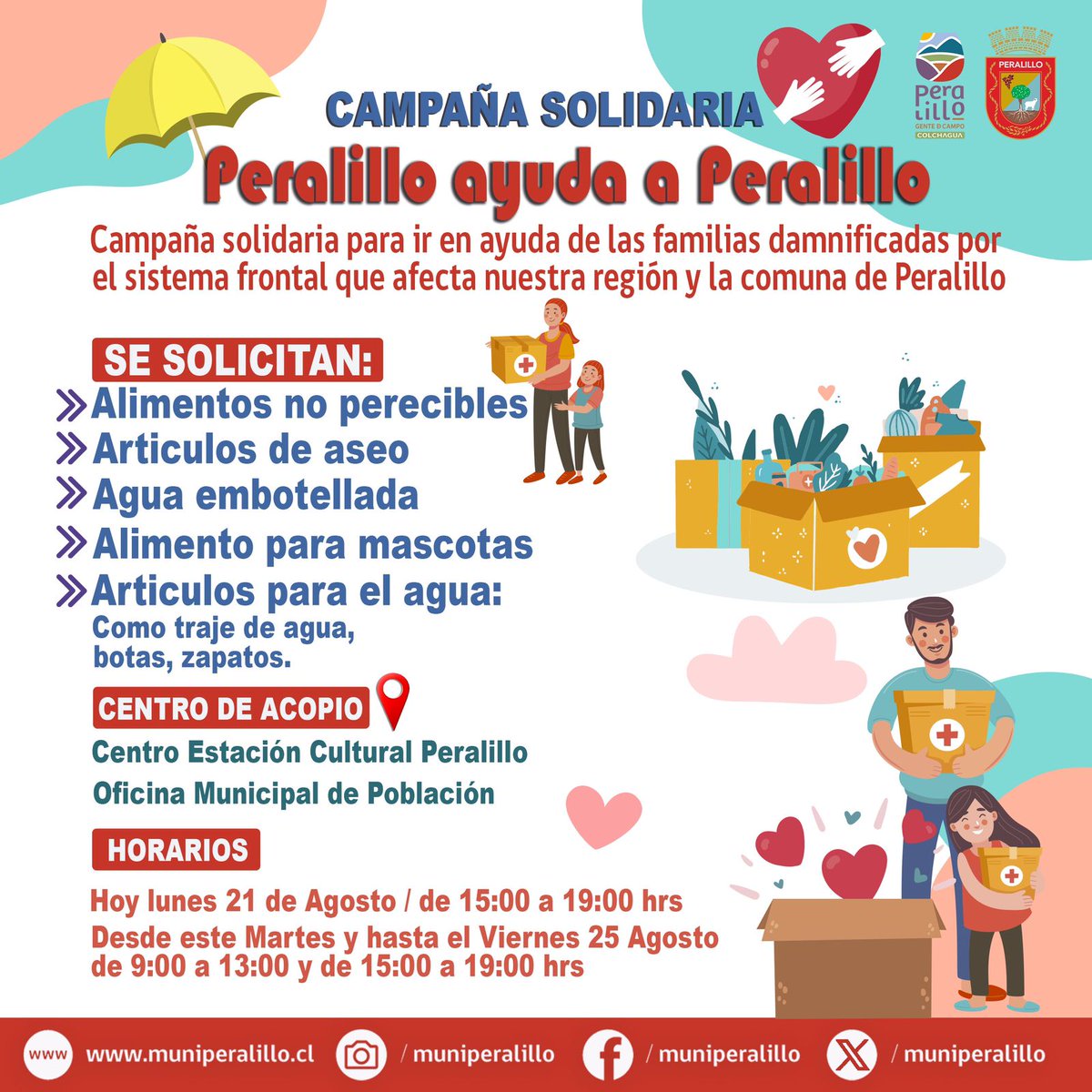 MorinContreras's tweet photo. #Peralillo inicia campaña solidaria.
@BienvenidaFM @elrancaguino @muniperalillo @diariosexta https://t.co/4zeGCmMven