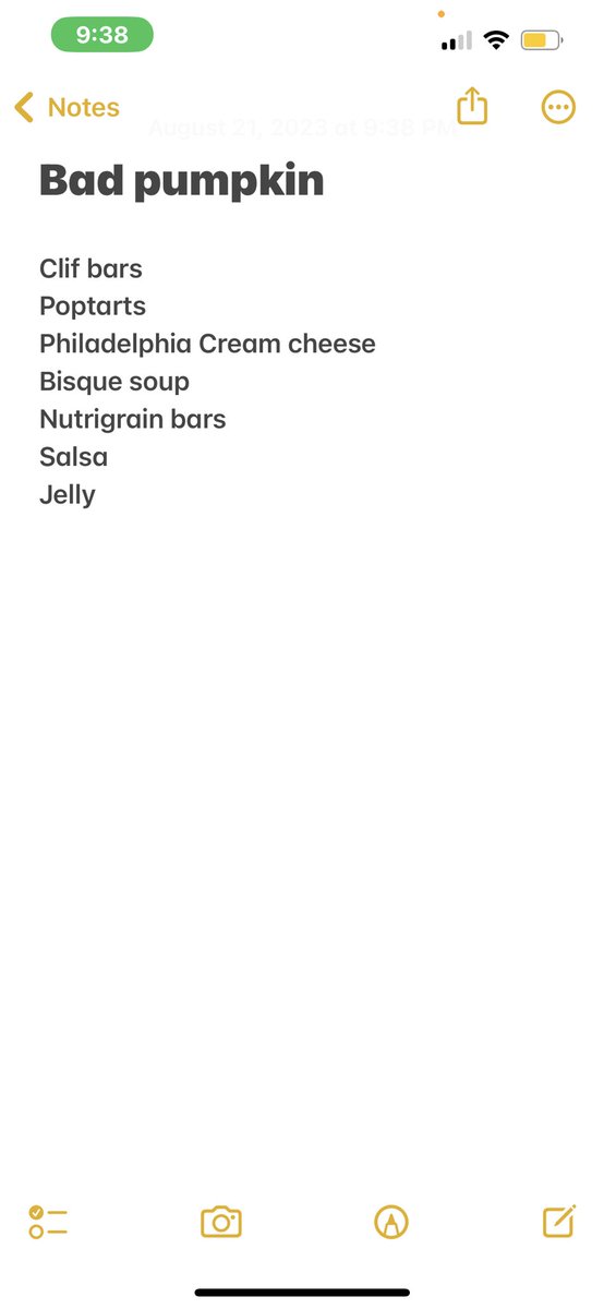 Dbye3's tweet image. Every year I try every pumpkin flavored thing I can find and I keep a running list of the bad pumpkin items.  You can assume I’ve tried everything not on the list and it was good.  Pumpkin season opener tonight trying a pumpkin hard cider.  Here is the current list: