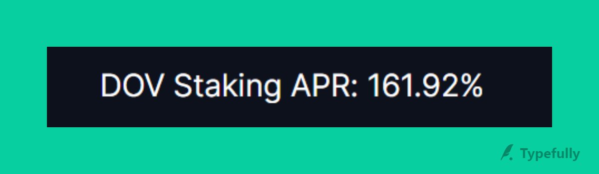 DoveSwap's real yield staking is now at a staggering 162% APR.

🌟 What's more appealing? It's all in WETH! Our most recent WEEKLY distribution just distributed over 0.2 ETH to our DOV stakers!

🔥 This makes us the highest yielding real yield product on zkEVM 💰🔗