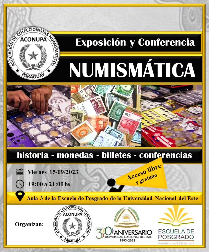 ¡Volvemos a Ciudad del Este!

ACONUPA promoviendo la historia y la cultura a través de la historia monetaria y la numismática.

Próximamente volvemos a Ciudad del Este para una nueva exposición numismática.