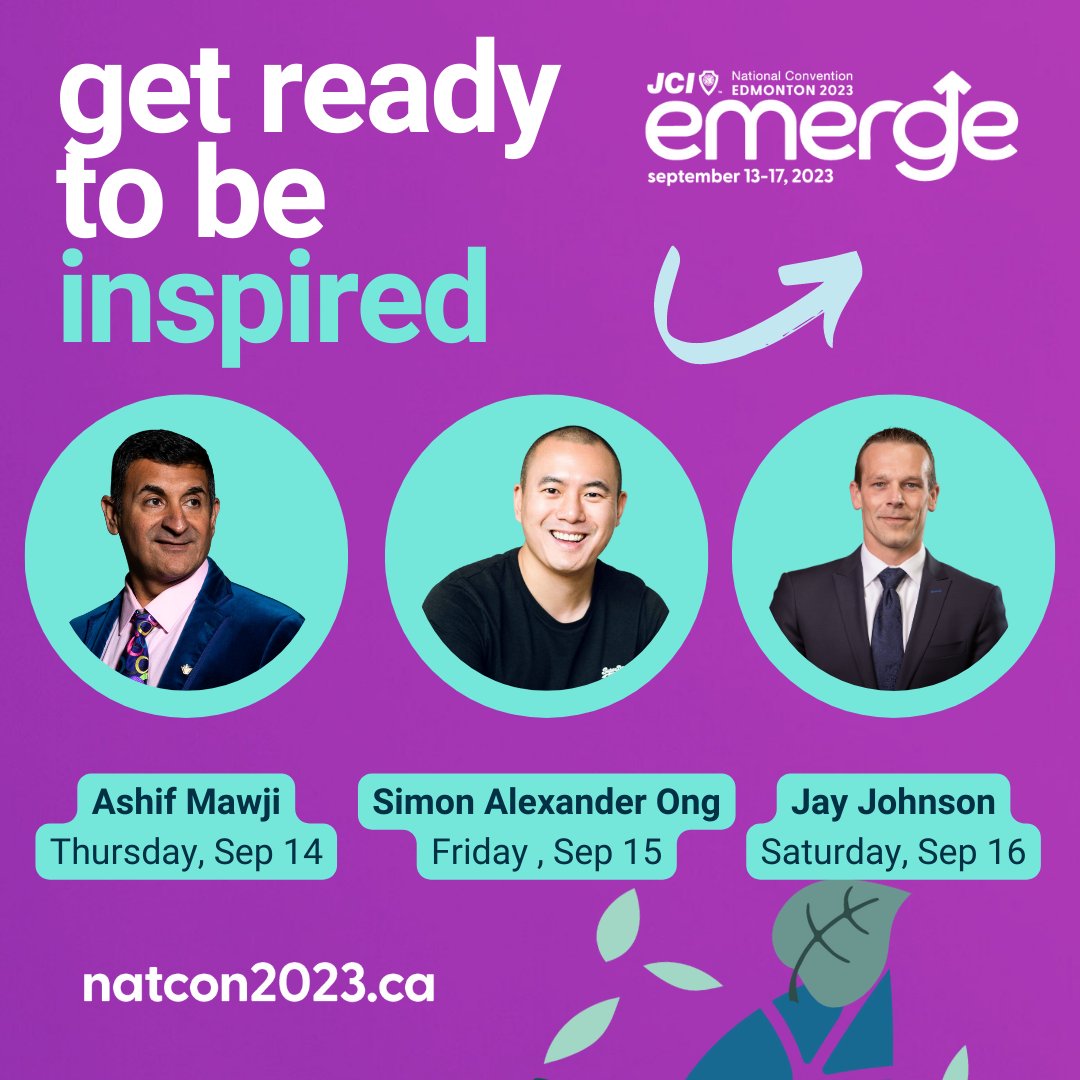 JCIEdmonton's tweet photo. 🎙️ Get ready to be inspired! Join us for an enlightening experience with our incredible keynote speakers. 🌟 Let's learn, grow, and emerge together!
 
Register 👉 https://t.co/tsXMBqD6hW

#YEG #yegbusiness #yegconference #yegevents #yegdt #yeglocal #yeg https://t.co/vo8nQvhlRl