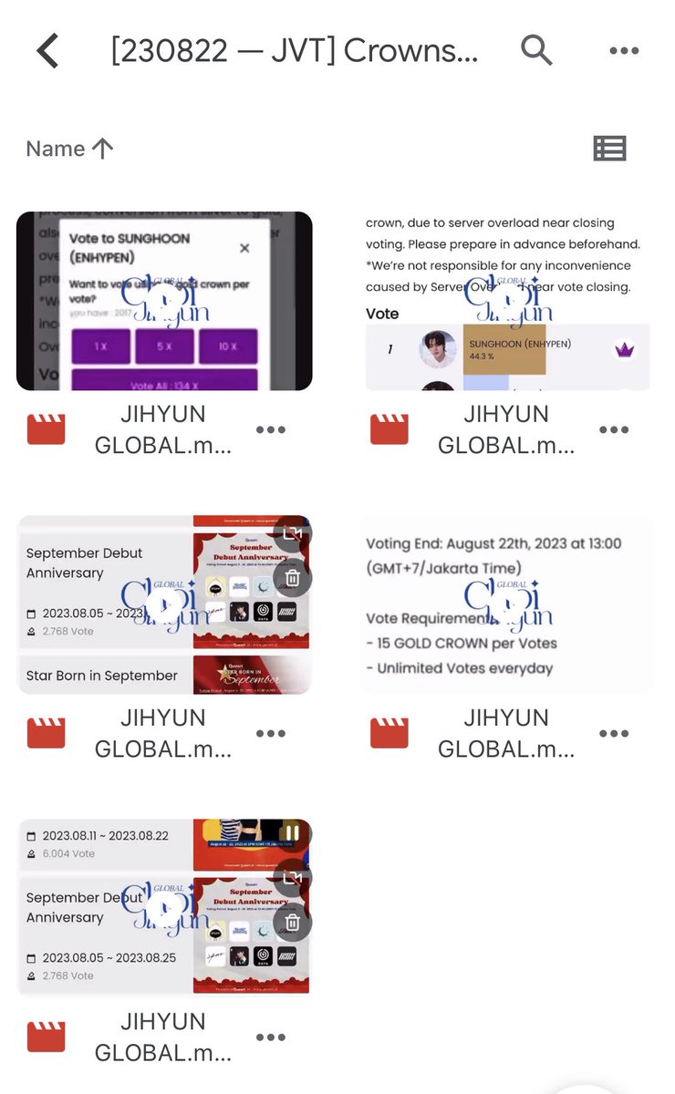 [📢] 230822 — Voting Deal #JVT_PROOFS

“Vote for Jihyun = Crowns for Sunghoon” is done successfully! Total of 780 crowns on Queeri. Thank you, again, for everyone who participated and <a href="/snkdior/">eyy ; ia 🍀</a>!

#JIHYUN #지현 #RUNext #알유넥스트 #RUN