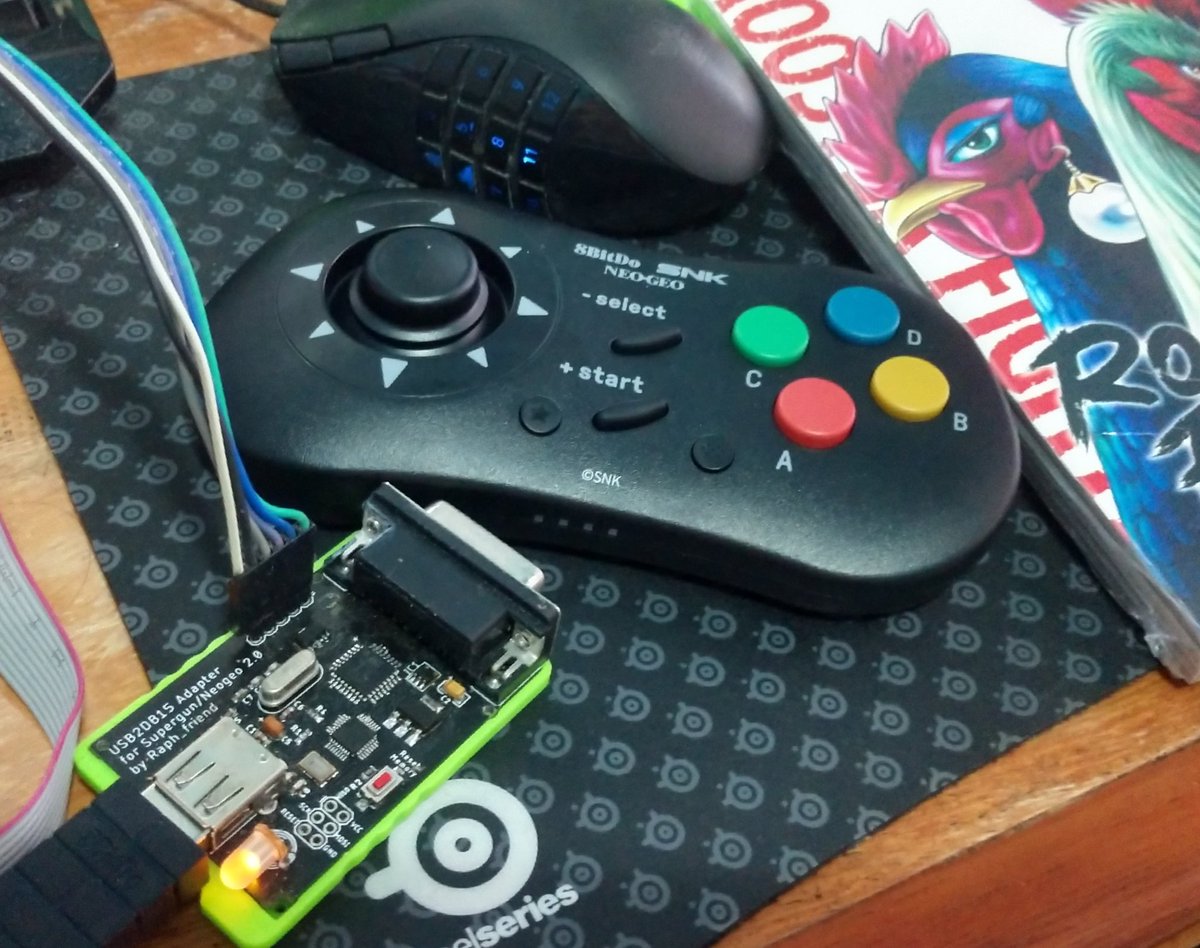 Raph_friend's tweet photo. NEO GEO @8BitDo is working fine on USB2DB15! New firmware soon! https://t.co/VxRAnUbvaO