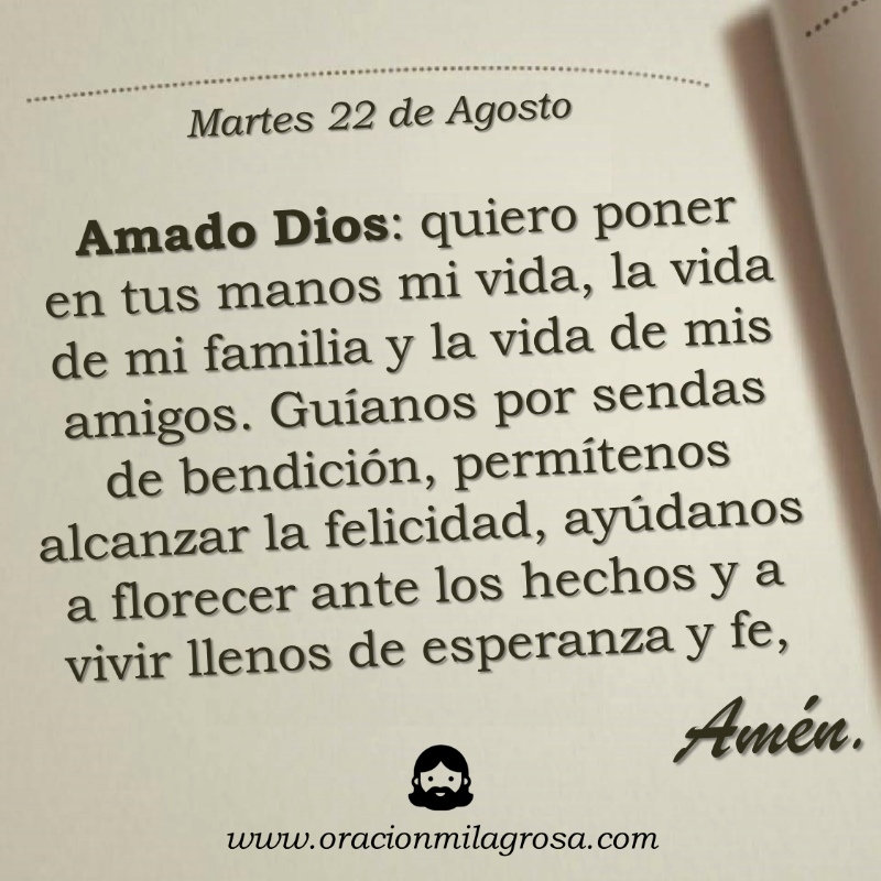 oracion_milagro's tweet photo. Oración para el martes 22 de agosto de 2023: https://t.co/6e9oCAlsd9