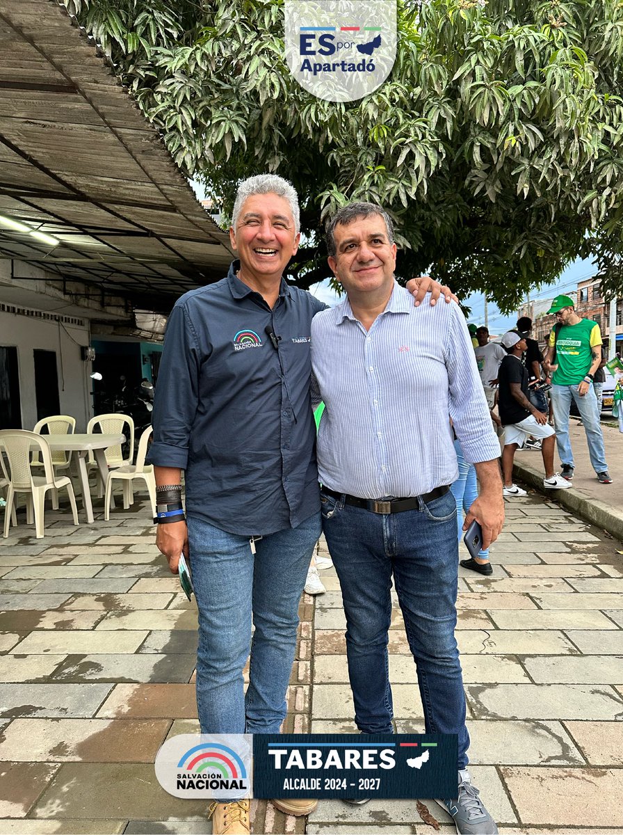adolfotabaresg's tweet photo. A @GallonHoracio mil gracias por este acompañamiento #PorAntioquiaFirme con @AndresJRendonC en Apartadó y en todo el Departamento #ESporAntioquia #ESporApartadó https://t.co/6qB8iyUV2D