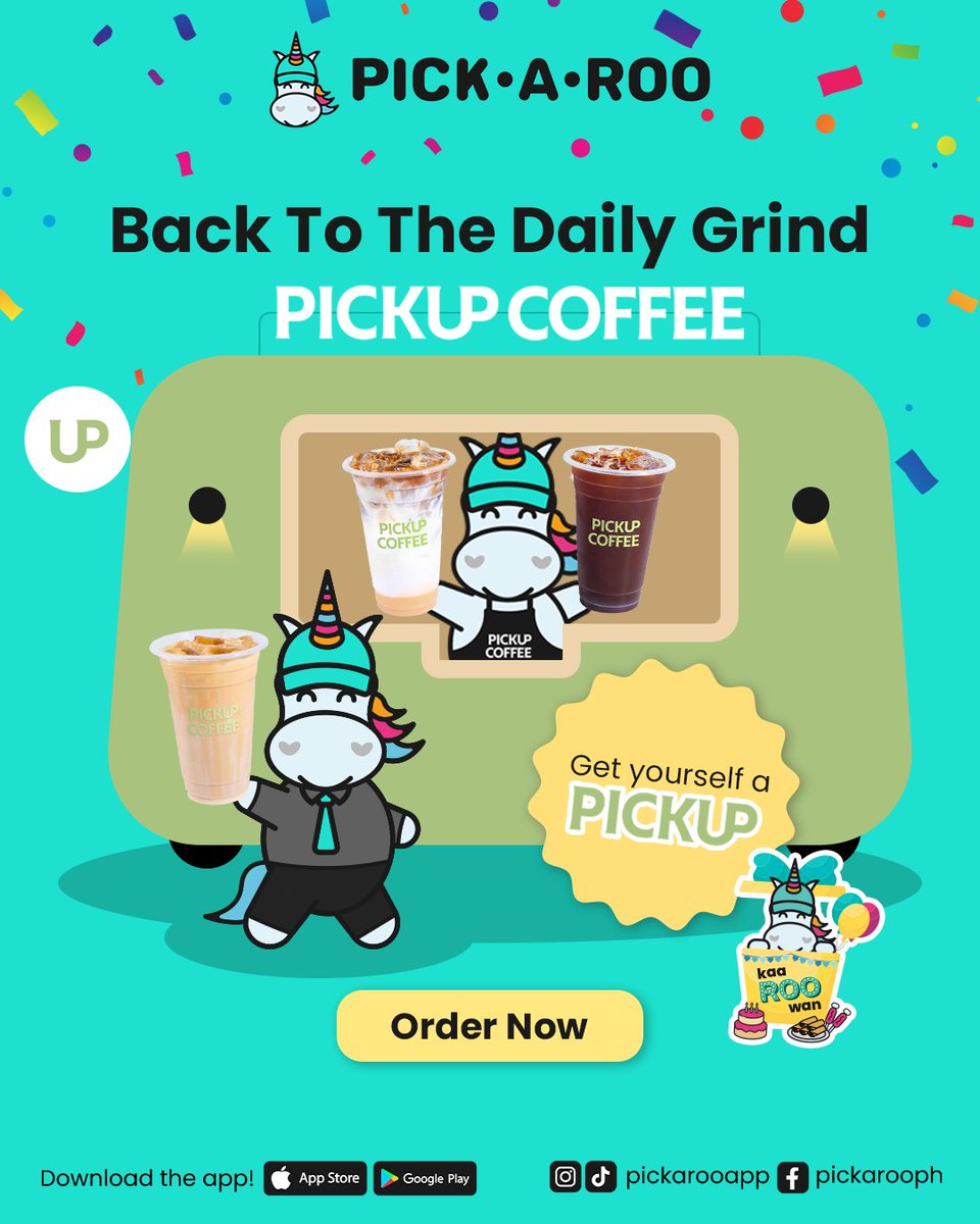 pickaroo's tweet photo. Sepanx from the long weekend? 😥  Get back to the daily work grind with a caffeine boost form Pickup Coffee! Choose between their best-selling Iced Americano, Kape Kastilla, or White Mocha. 🥤  Order now!  

#Pickaroo #PickUpCoffee #MondayMotivation #MondayMood https://t.co/wksXkfLFn5