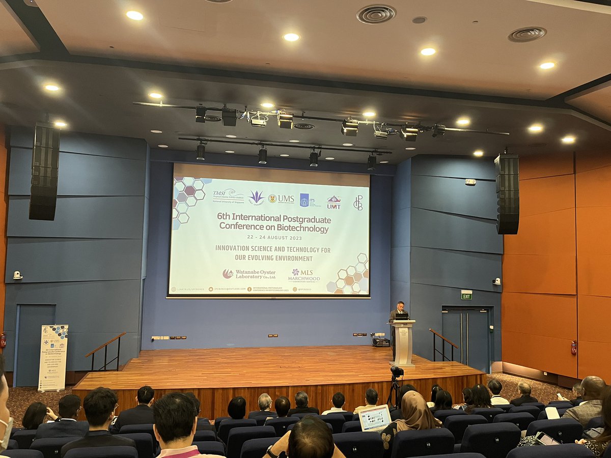 maxinemowe's tweet photo. At the opening ceremony for the #ipcb2023 interesting plenary talk by Prof Karina Gin about #contaminants in #wastewater, #marine and #freshwater habitats #pollutants #covid19 #antibioticresistance https://t.co/kZ8NyjKkPc