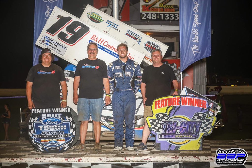AGennetten3's tweet photo. Let’s do a free TShirt giveaway! 

Last night I won my 10th career 410 race. 

In those 10 wins I want you to guess how many tracks I have won at. (Can have multiple winners) 

Comment, Share and be following my account to win! 

Bonus if you can list them with the amount of wins https://t.co/jYNGONGtw7