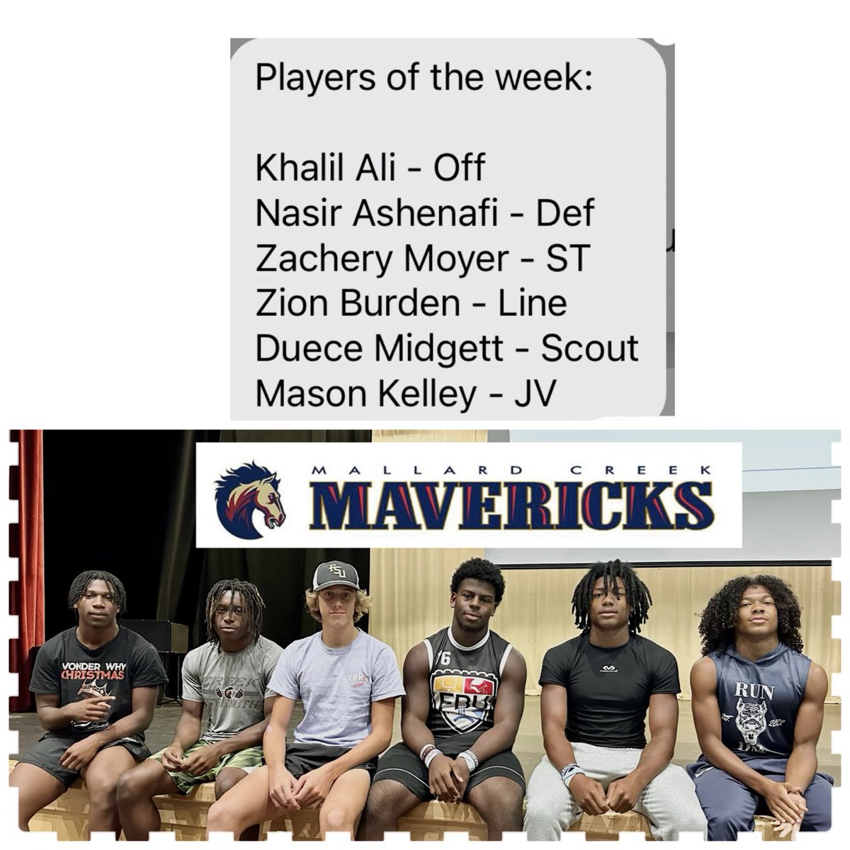 The Maverick players of the week
