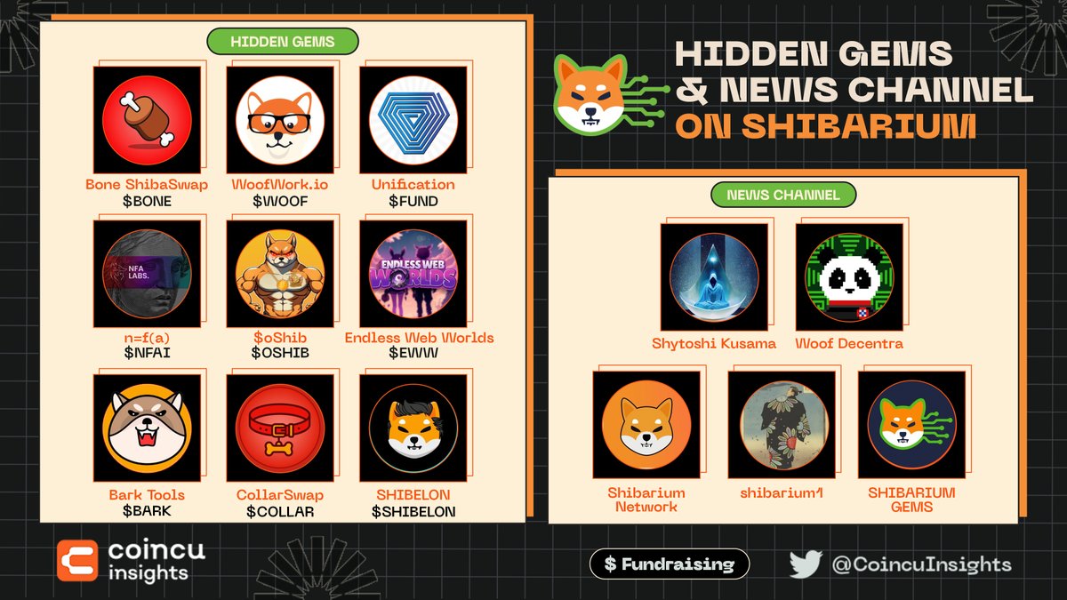 🔥HIDDEN GEMS &amp; NEWS CHANNEL ON SHIBARIUM🔥

💵The money is moving actively on the #Shibarium  ecosystem after the mainnet.

Let's explore and experience potential projects with us right now👇