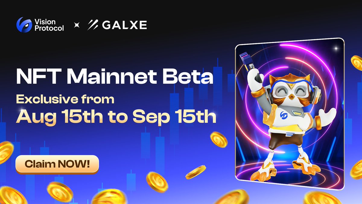 VisionProtocol's tweet image. #VisionProtocol Exclusive Galxe NFT is live now🚀
What’s this #NFT for⁉️ 
Stay tuned 🤫
 
👉 But claim first at: galxe.com/visionprotocol…