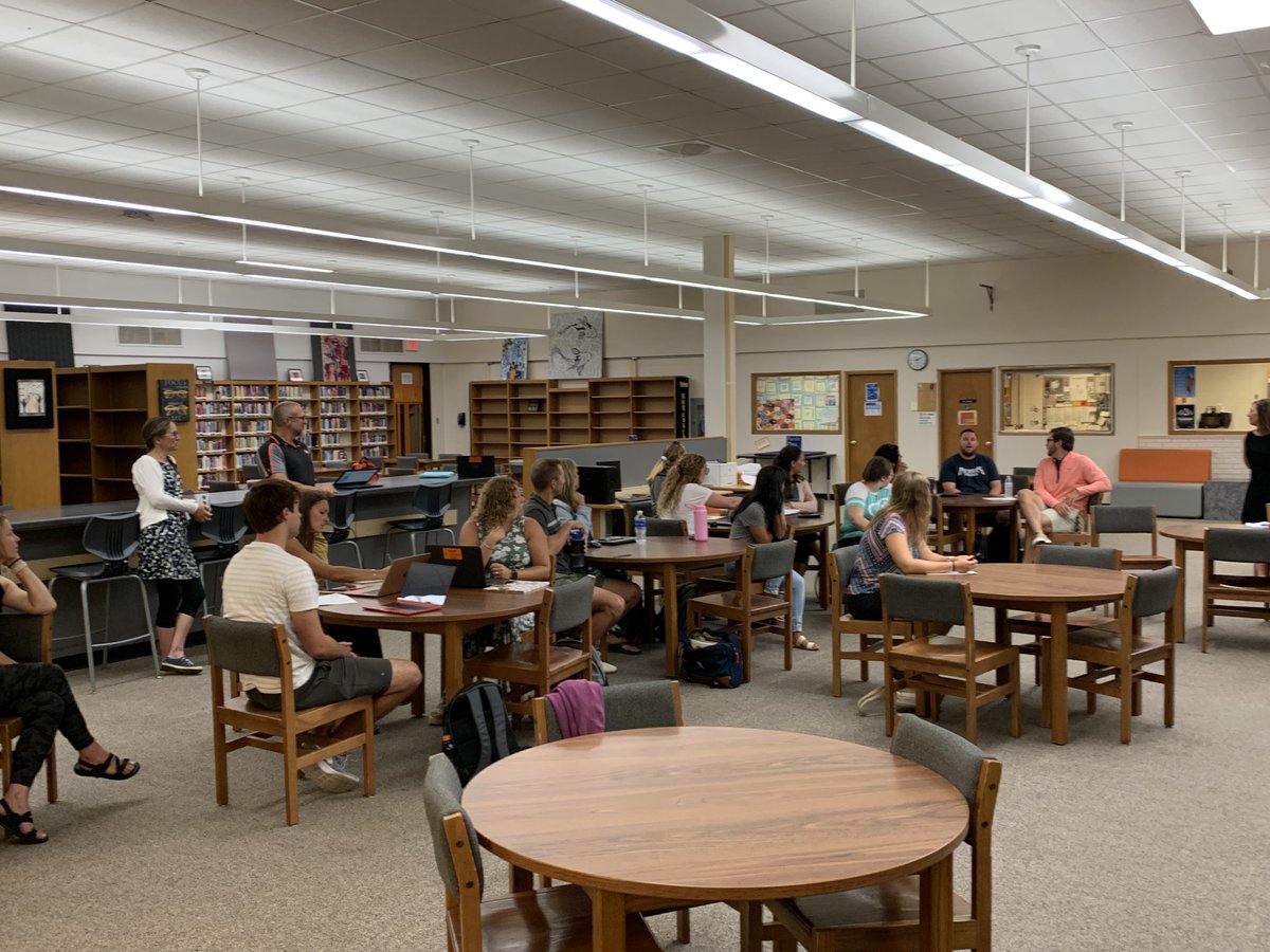Tom_Dorgan's tweet photo. What a great way to start the week by welcoming our new teachers to the Plymouth Joint School District! #RiverviewMS #NewTeacherWeek https://t.co/VFpjooeLYg